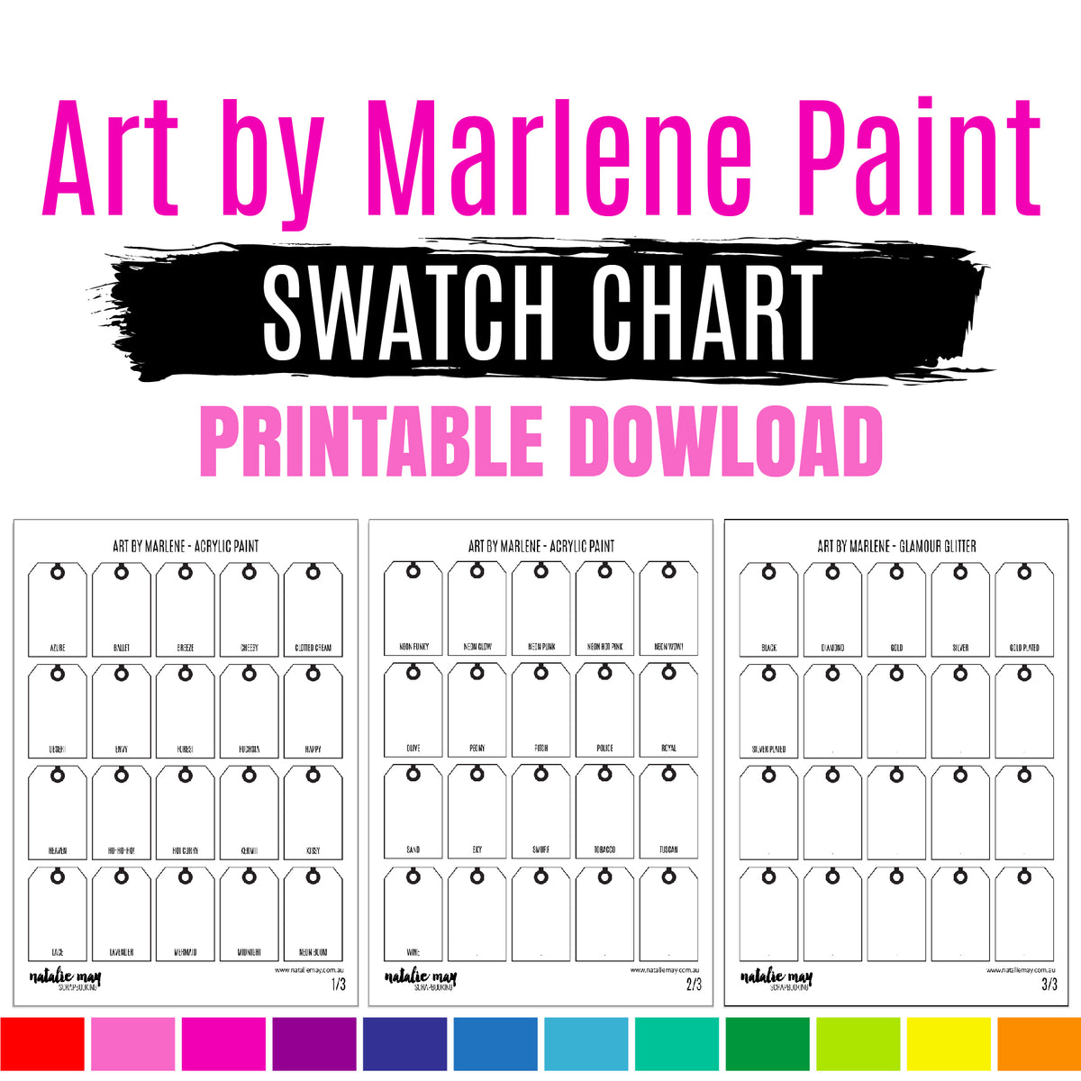ART BY MARLENE PAINT SWATCH DOWNLOAD Natalie May Scrapbooking