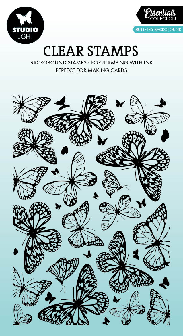 Studio Light - Essentials - Clear Stamp - Butterflies background ...