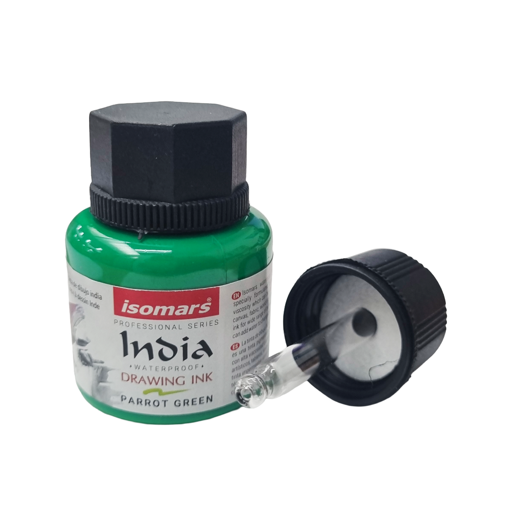 India Drawing Ink Parrot Green 35ml – Natalie May Scrapbooking