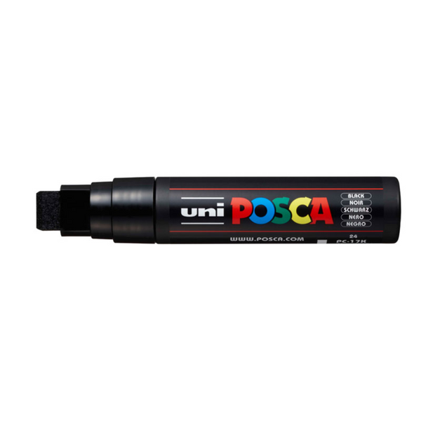 POSCA PAINT MARKER 15mm Chisel Tip BLACK. Natalie May Scrapbooking